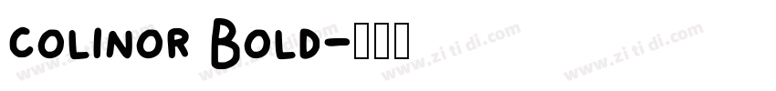 colinor Bold字体转换